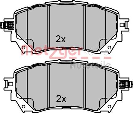 Metzger 1170811 - Kit de plaquettes de frein, frein à disque cwaw.fr