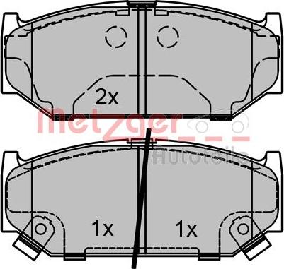 Metzger 1170813 - Kit de plaquettes de frein, frein à disque cwaw.fr