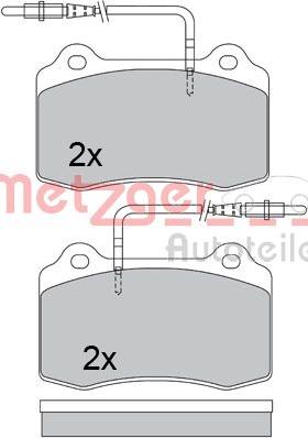 Metzger 1170399 - Kit de plaquettes de frein, frein à disque cwaw.fr