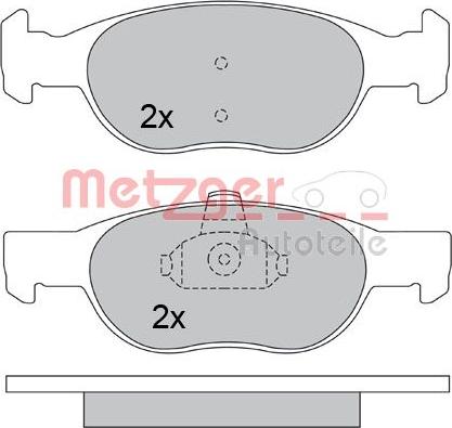 Metzger 1170390 - Kit de plaquettes de frein, frein à disque cwaw.fr