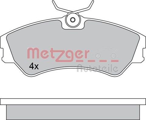 Metzger 1170397 - Kit de plaquettes de frein, frein à disque cwaw.fr