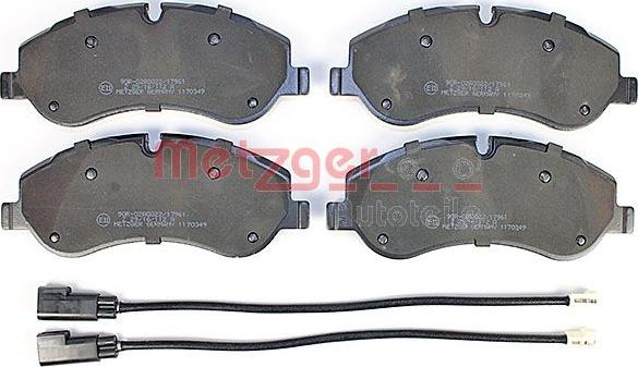 Metzger 1170349 - Kit de plaquettes de frein, frein à disque cwaw.fr