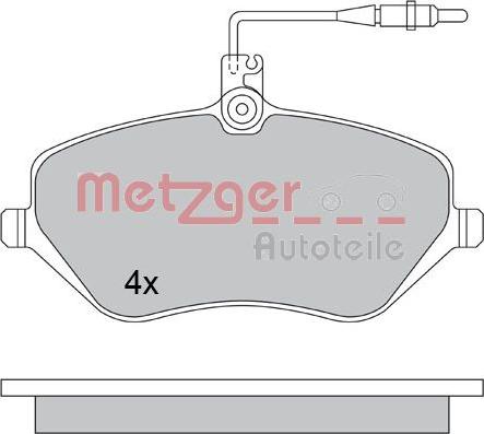 Metzger 1170346 - Kit de plaquettes de frein, frein à disque cwaw.fr