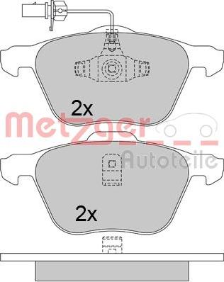 Metzger 1170342 - Kit de plaquettes de frein, frein à disque cwaw.fr