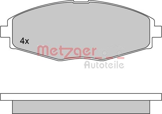 Metzger 1170354 - Kit de plaquettes de frein, frein à disque cwaw.fr