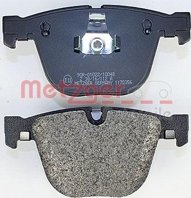 Metzger 1170356 - Kit de plaquettes de frein, frein à disque cwaw.fr