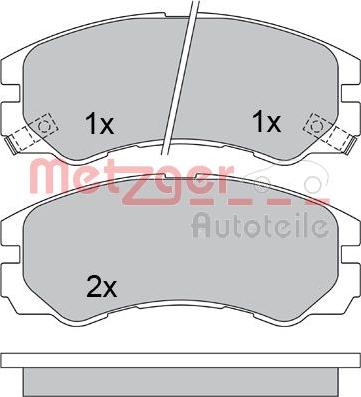 Metzger 1170352 - Kit de plaquettes de frein, frein à disque cwaw.fr