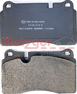 Metzger 1170366 - Kit de plaquettes de frein, frein à disque cwaw.fr