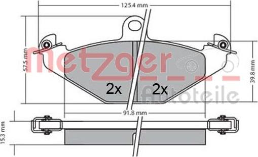 Metzger 1170362 - Kit de plaquettes de frein, frein à disque cwaw.fr