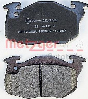 Metzger 1170309 - Kit de plaquettes de frein, frein à disque cwaw.fr