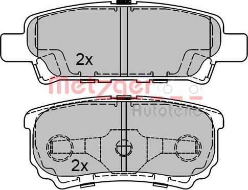 Metzger 1170306 - Kit de plaquettes de frein, frein à disque cwaw.fr