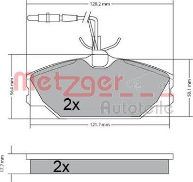 Metzger 1170301 - Kit de plaquettes de frein, frein à disque cwaw.fr