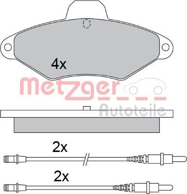 Metzger 1170319 - Kit de plaquettes de frein, frein à disque cwaw.fr