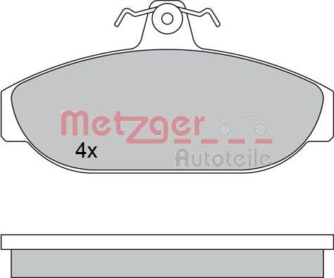 Metzger 1170315 - Kit de plaquettes de frein, frein à disque cwaw.fr