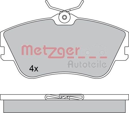 Metzger 1170389 - Kit de plaquettes de frein, frein à disque cwaw.fr