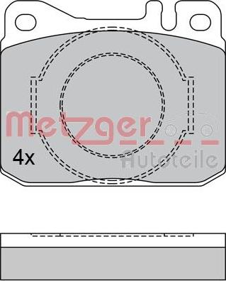 Metzger 1170385 - Kit de plaquettes de frein, frein à disque cwaw.fr