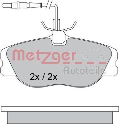 Metzger 1170386 - Kit de plaquettes de frein, frein à disque cwaw.fr