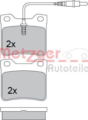 Metzger 1170336 - Kit de plaquettes de frein, frein à disque cwaw.fr