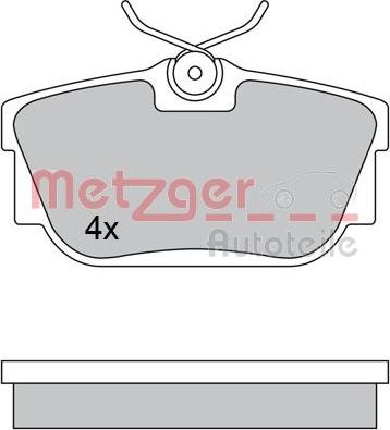 Metzger 1170332 - Kit de plaquettes de frein, frein à disque cwaw.fr