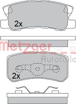 Metzger 1170323 - Kit de plaquettes de frein, frein à disque cwaw.fr