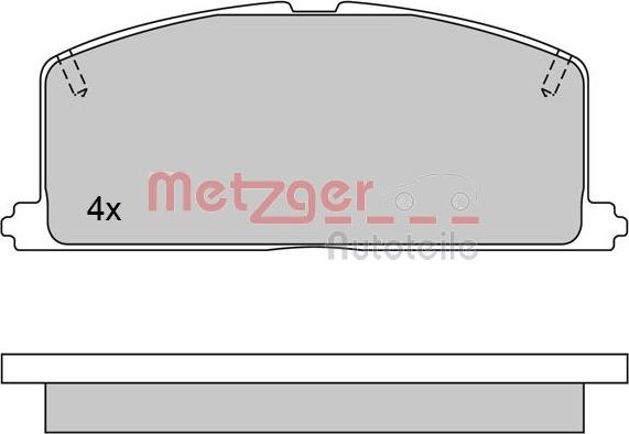 Metzger 1170327 - Kit de plaquettes de frein, frein à disque cwaw.fr