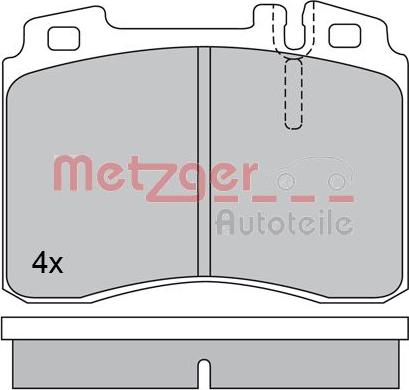 Metzger 1170374 - Kit de plaquettes de frein, frein à disque cwaw.fr