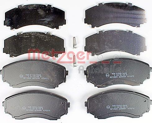 Metzger 1170375 - Kit de plaquettes de frein, frein à disque cwaw.fr