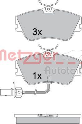 Metzger 1170376 - Kit de plaquettes de frein, frein à disque cwaw.fr