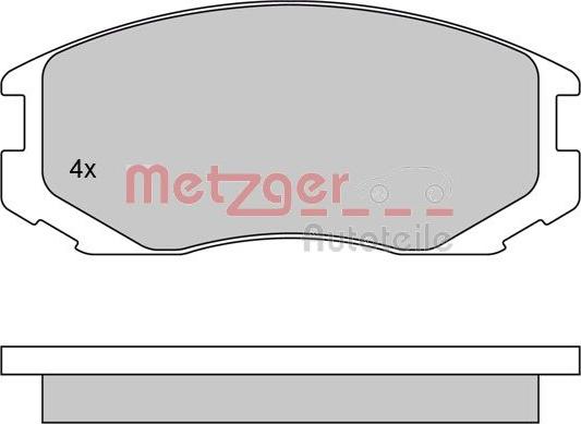 Metzger 1170294 - Kit de plaquettes de frein, frein à disque cwaw.fr