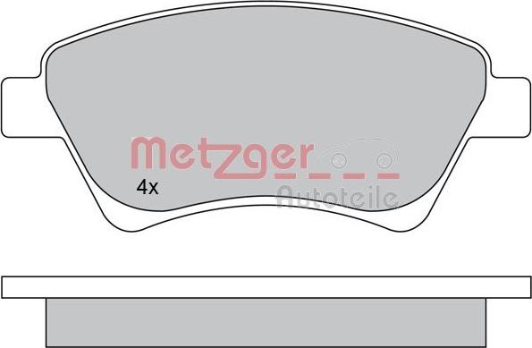 Metzger 1170240 - Kit de plaquettes de frein, frein à disque cwaw.fr