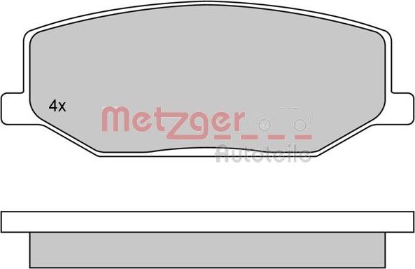 Metzger 1170259 - Kit de plaquettes de frein, frein à disque cwaw.fr