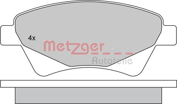 Metzger 1170255 - Kit de plaquettes de frein, frein à disque cwaw.fr