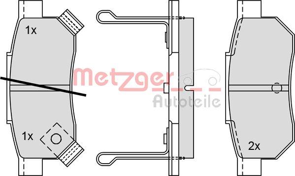 Metzger 1170251 - Kit de plaquettes de frein, frein à disque cwaw.fr