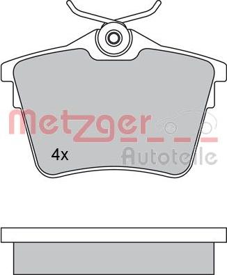 Metzger 1170269 - Kit de plaquettes de frein, frein à disque cwaw.fr