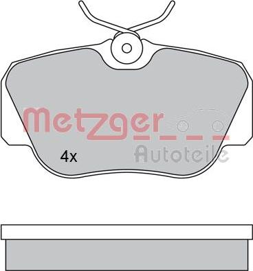 Metzger 1170266 - Kit de plaquettes de frein, frein à disque cwaw.fr