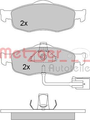 Metzger 1170267 - Kit de plaquettes de frein, frein à disque cwaw.fr