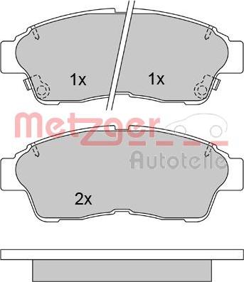 Metzger 1170209 - Kit de plaquettes de frein, frein à disque cwaw.fr