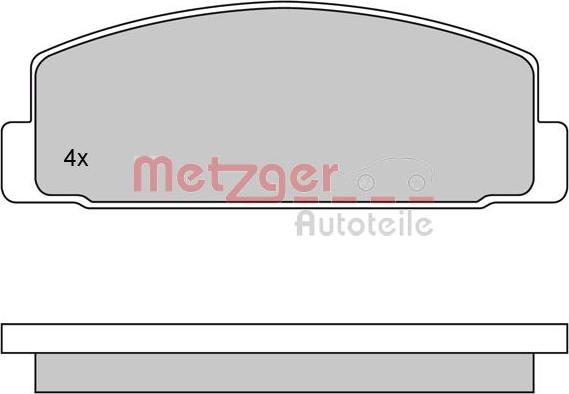 Metzger 1170206 - Kit de plaquettes de frein, frein à disque cwaw.fr