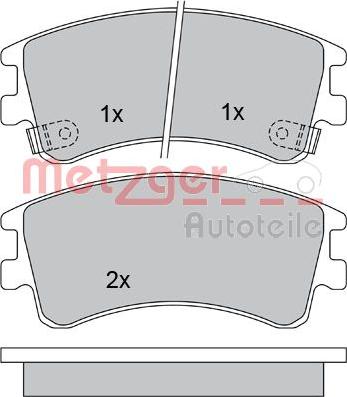 Metzger 1170200 - Kit de plaquettes de frein, frein à disque cwaw.fr