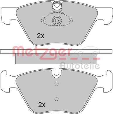 Metzger 1170203 - Kit de plaquettes de frein, frein à disque cwaw.fr