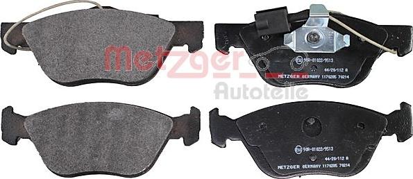 Metzger 1170285 - Kit de plaquettes de frein, frein à disque cwaw.fr