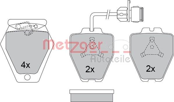 Metzger 1170280 - Kit de plaquettes de frein, frein à disque cwaw.fr