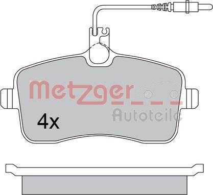 Metzger 1170283 - Kit de plaquettes de frein, frein à disque cwaw.fr