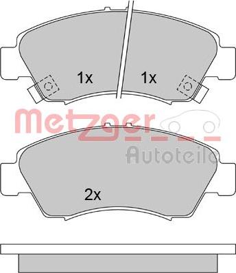 Metzger 1170230 - Kit de plaquettes de frein, frein à disque cwaw.fr