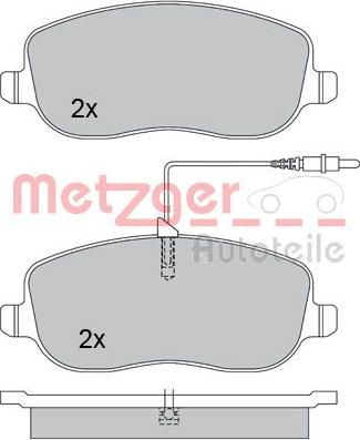 Metzger 1170232 - Kit de plaquettes de frein, frein à disque cwaw.fr