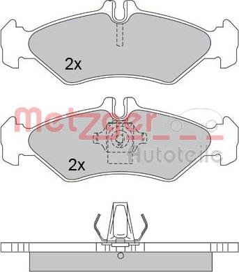 Metzger 1170237 - Kit de plaquettes de frein, frein à disque cwaw.fr