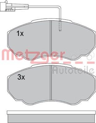 Metzger 1170227 - Kit de plaquettes de frein, frein à disque cwaw.fr