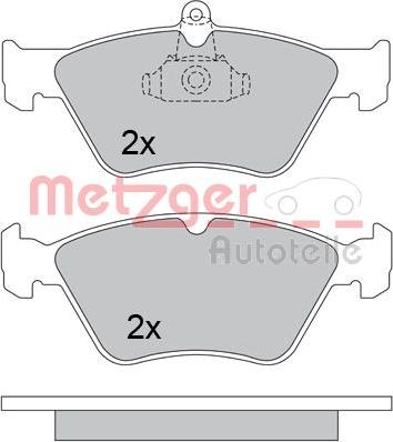 Metzger 1170279 - Kit de plaquettes de frein, frein à disque cwaw.fr