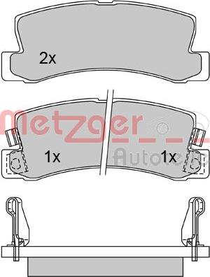 Metzger 1170277 - Kit de plaquettes de frein, frein à disque cwaw.fr