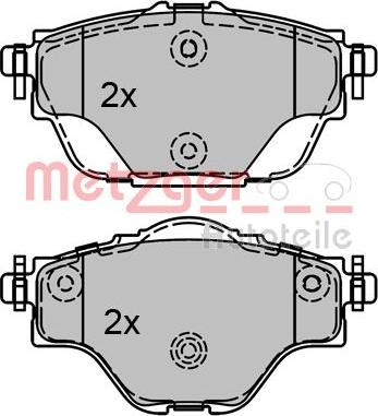 Metzger 1170794 - Kit de plaquettes de frein, frein à disque cwaw.fr